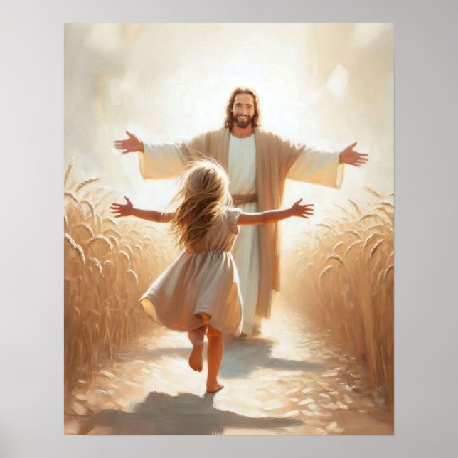 Ett Faith-, Christian Art-, Jesus- och flickkonst Poster (Framsidan)