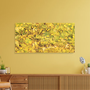 Ett fält med gula blommor av Vincent van Gogh Canvastryck