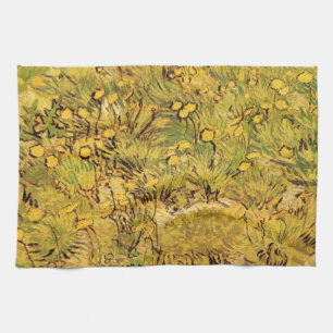Ett fält med gula blommor av Vincent van Gogh Kökshandduk