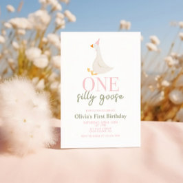 Ett Fånig är rosa och grönt Inbjudningar