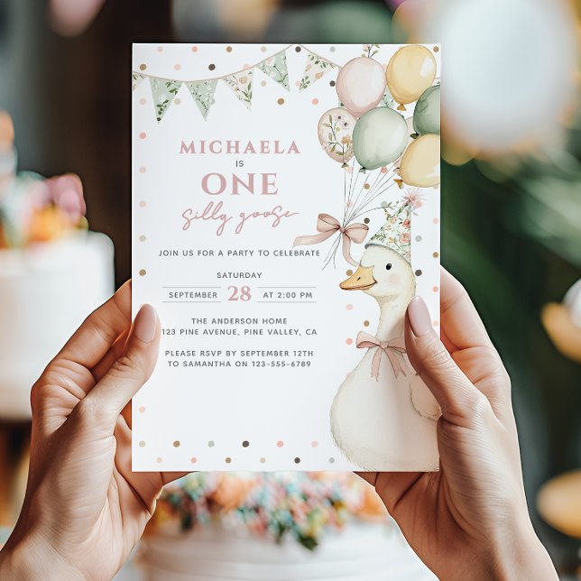 Ett Fånig får vattenfärg första födelsedagen Inbjudningar (Skapare uppladdad)