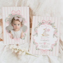 Ett Fånig går 1:a födelsedag Vintage Bow-Blommigt