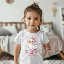 Ett Fånig går Blomsterträdgård 1:a födelsedagen T Shirt