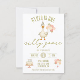 Ett Fånig går, första Födelsedagsfesten Inbjudningar