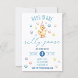 Ett Fånig går, första Födelsedagsfesten Inbjudningar