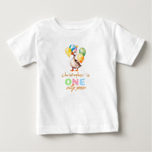 Ett Fånig går i kön Neutral 1:a födelsedagen T Shirt