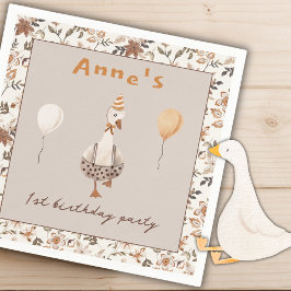 Ett Fånig går Neutralt 1:a födelsedagen Party Pappersservett