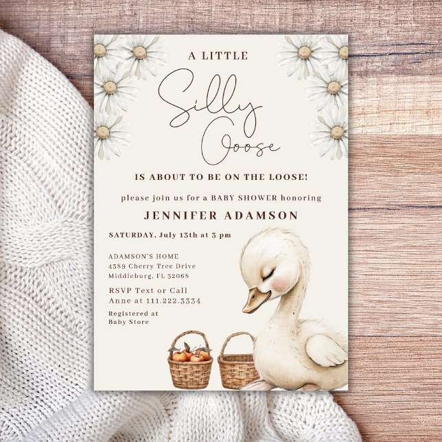 Ett Fånig går Neutralt Boho Baby Shower Party Inbjudningar (Skapare uppladdad)