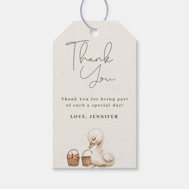 Ett Fånig går Neutralt Boho Baby Shower Party Presentetikett (Framsidan)