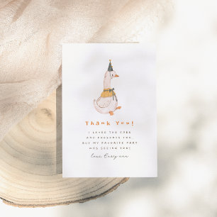 Ett Fånig går över 1:a födelsedagen Party Tack Kort