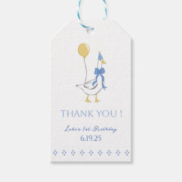 Ett Fånig går över Tacken Märkre av födelsedagstes Presentetikett