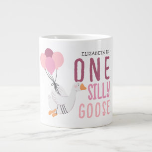 Ett Fånig går Rosa Birthday Jumbo Mugg