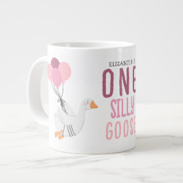Ett Fånig går Rosa Birthday Jumbo Mugg