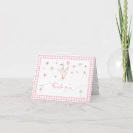 Ett Fånig går Vår Rosa Daisy första födelsedag Tack Kort