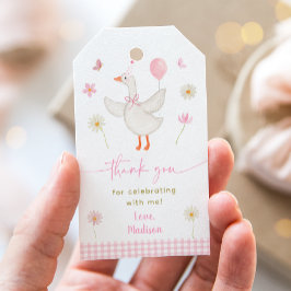 Ett Fånig går Vår Rosa Daisy på födelsedag Presentetikett