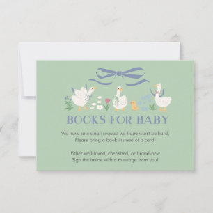 Ett Fånig Goose Baby Shower Bokar för Baby Card Anteckningskort