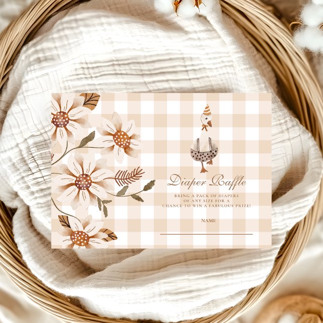 Ett Fånig Goose Baby Shower Diapper Raffle Tilläggskort (Skapare uppladdad)
