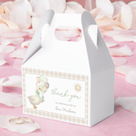 ETT Fånig Goose, Balloons, Retro Gingham Favor Box Presentaskar