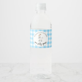 Ett Fånig Goose Blue Birthday Gift Märkre Vattenflaskor Etikett