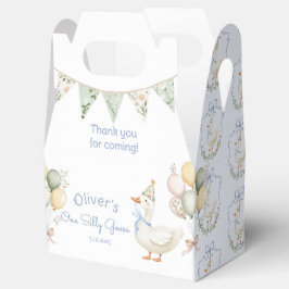 Ett Fånig Goose Blue Sage Boy 1st Birthday Presentaskar