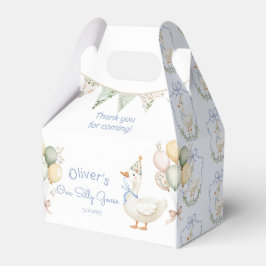 Ett Fånig Goose Blue Sage Boy 1st Birthday Presentaskar
