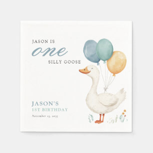 Ett Fånig Goose Boy 1:a födelsedagen Party Pappersservett