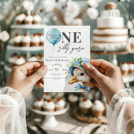 Ett Fånig Goose Boy 1:a födelsedagsinbjudan Inbjudningar