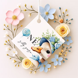 Ett Fånig Goose Boy Birthday Gåvor Etiketter