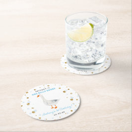 Ett Fånig Goose Boys 1:a födelsedagen Party Underlägg Papper Rund