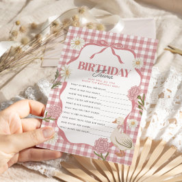 Ett Fånig Goose Girl Rosa 1st Birthday Trivia