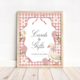 Ett Fånig Goose Girl Rosa Cards & Gifts Poster