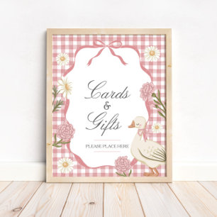 Ett Fånig Goose Girl Rosa Cards & Gifts Poster