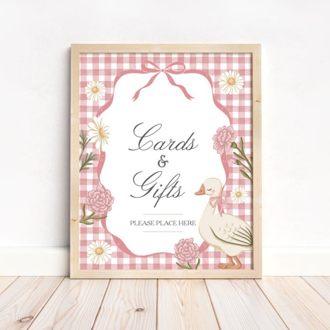 Ett Fånig Goose Girl Rosa Cards & Gifts Poster (Skapare uppladdad)