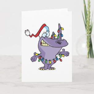 ett fånig sött jultomte helgkort