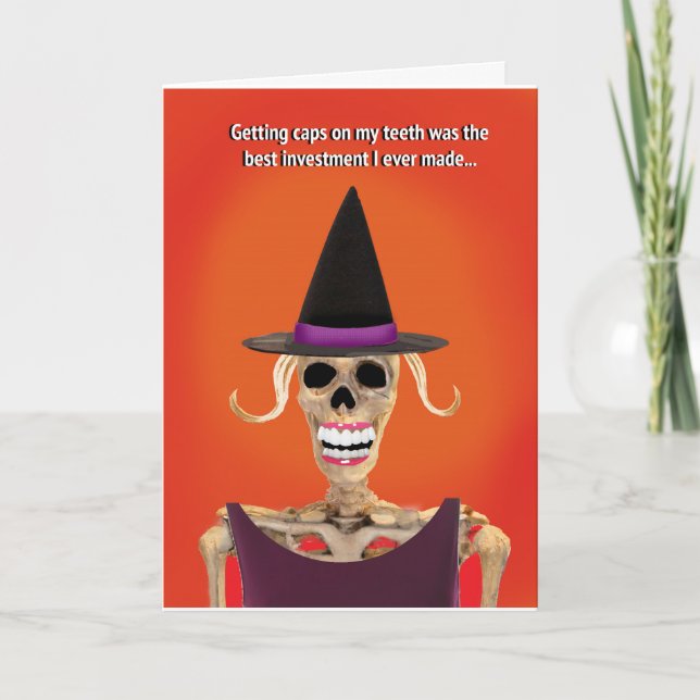 Ett fantastiskt Halloween-hälsningskort för henne Kort (Framsida)