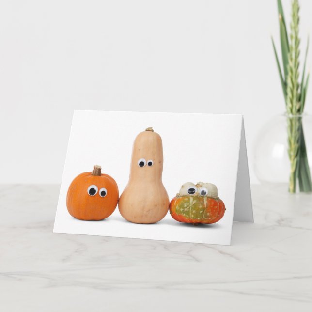 Ett fantastiskt hälsningskort för Halloween Pumpki Kort (Framsida)