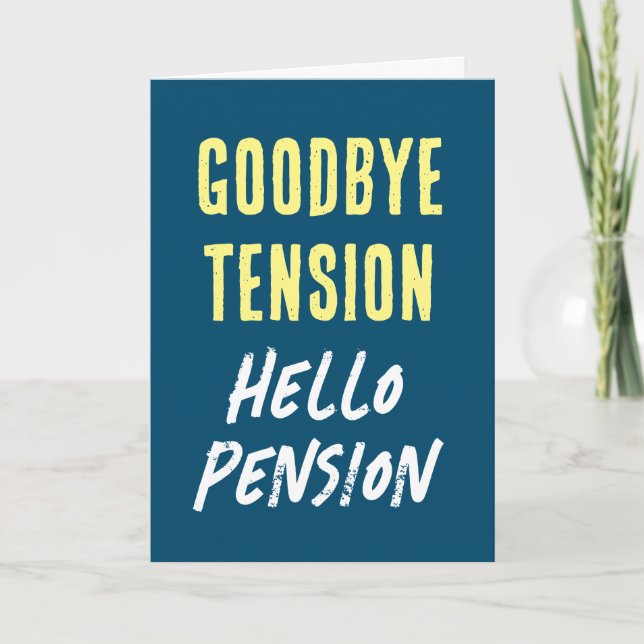 Ett fantastiskt hälsningskort för pensionärer i pe kort (Framsida)