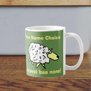 Ett får med Personlig Namn Kaffemugg