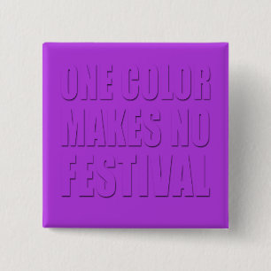 Ett Färg gör ingen festival Lila Art Knapp