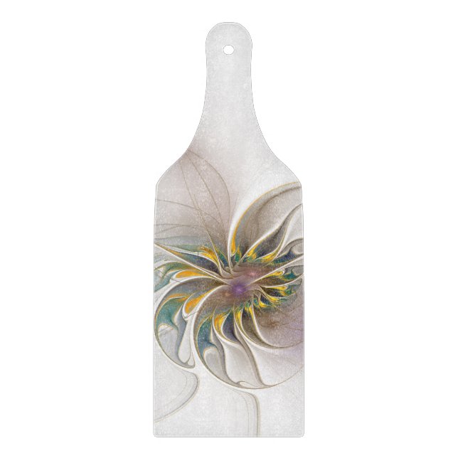 Ett färglöst fraktalt ornament. Abstrakt Flower ar (Framsidan)