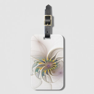 Ett färglöst fraktalt ornament. Abstrakt Flower ar Bagagebricka