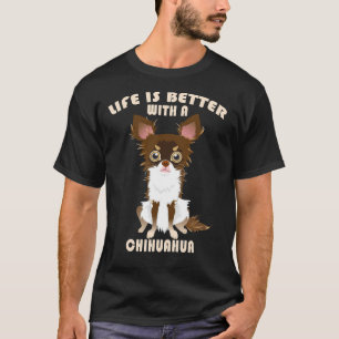 Ett färglöst liv är bättre med en Chihuahua-valp T Shirt