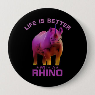 Ett färglöst liv är bättre med en Rhino Cute-Vild Knapp