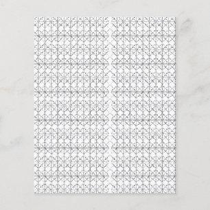 Ett färglöst matta med ett berikat geometriskt mön flygblad