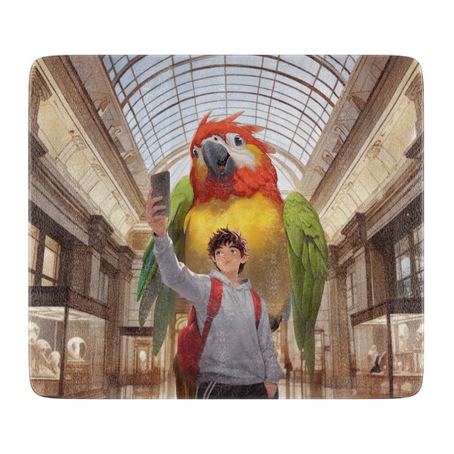 Ett färglöst möte - Giant Parrot på museet (Framsidan)
