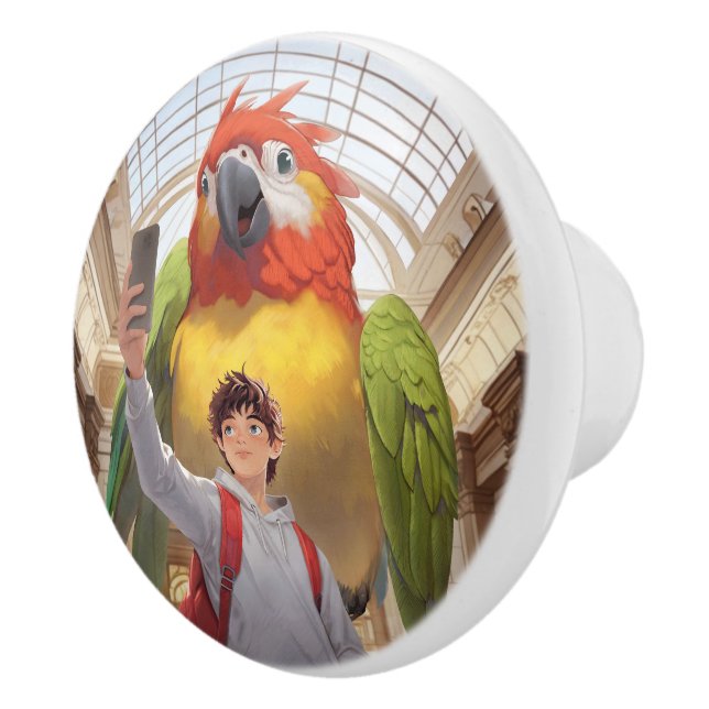 Ett färglöst möte - Giant Parrot på museet Knopp (Höger)