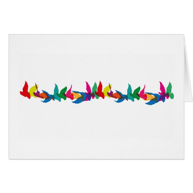 Ett färgrikt flyg av finare hälsningskort (Framsidan Horizontal)