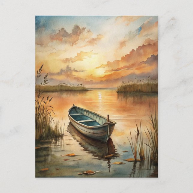 Ett fartyg vid Sjö Vykort (Framsida)