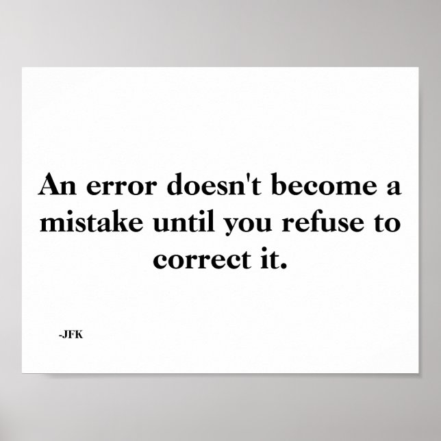 Ett fel poster (Framsidan)