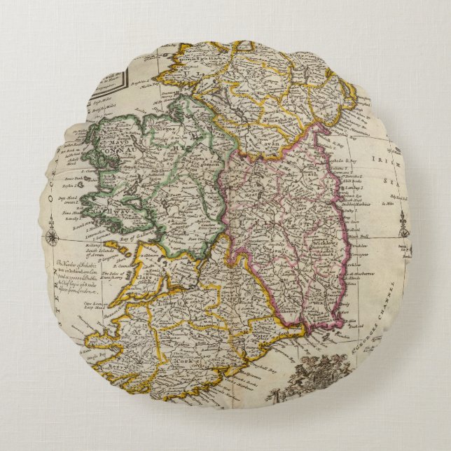 Ett fick- följe av Irland Rund Kudde (Framsidan)